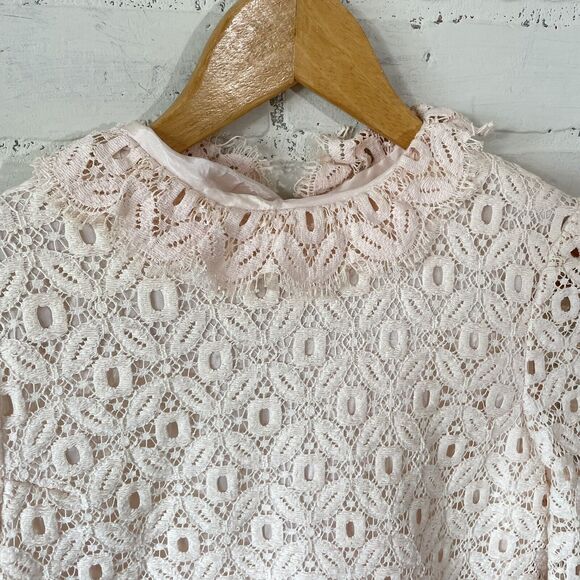 Vintage Dorissa Of Miami Girls Size 10 Dress 60s Lace Creme Bow Mod MCM JackieO - Picture 10 of 10